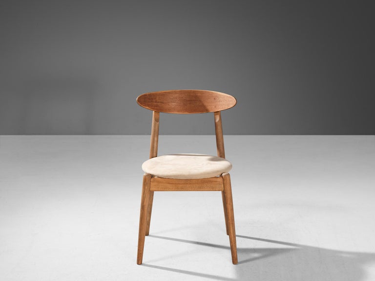 Jørgen Bo and Vilhelm Wohlert ‘Louisiana’ Dining Chair in Oak and Suede