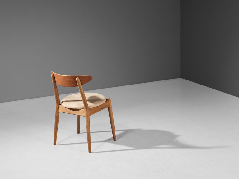 Jørgen Bo and Vilhelm Wohlert ‘Louisiana’ Dining Chair in Oak and Suede