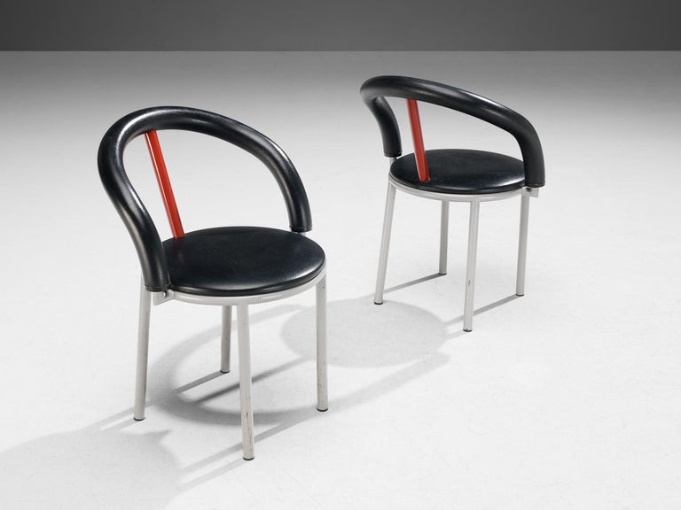 Anna Anselmi for Bieffeplast Set of Six of 'Alpha' Dining Chairs