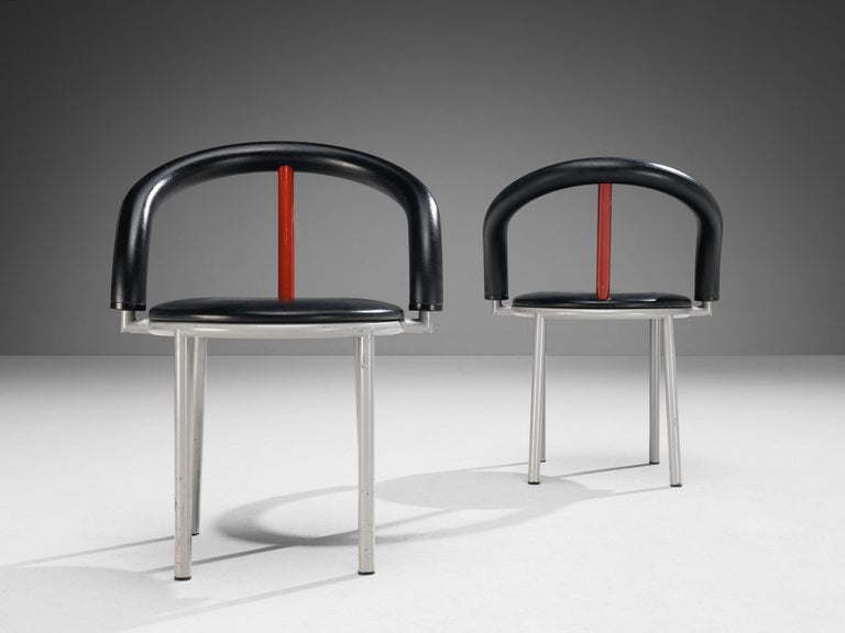 Anna Anselmi for Bieffeplast Set of Six of 'Alpha' Dining Chairs