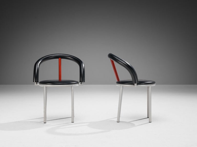 Anna Anselmi for Bieffeplast Set of Six of 'Alpha' Dining Chairs