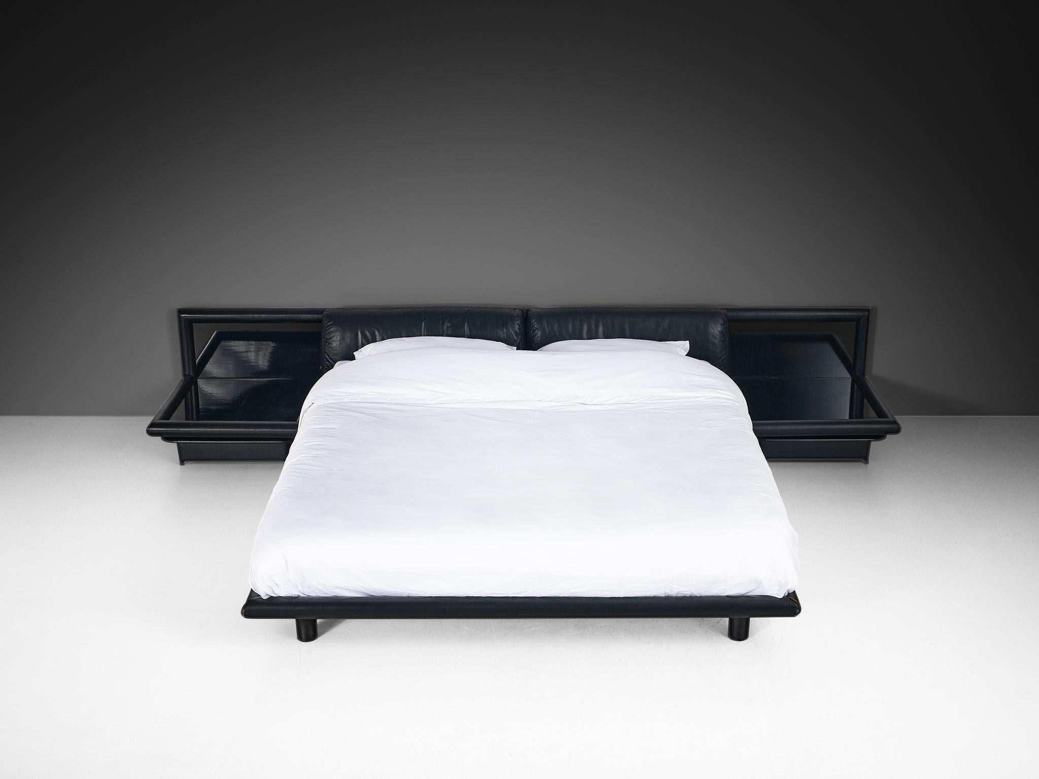 Afra & Tobia Scarpa for Molteni 'Morna' Queen Bed with Nightstands