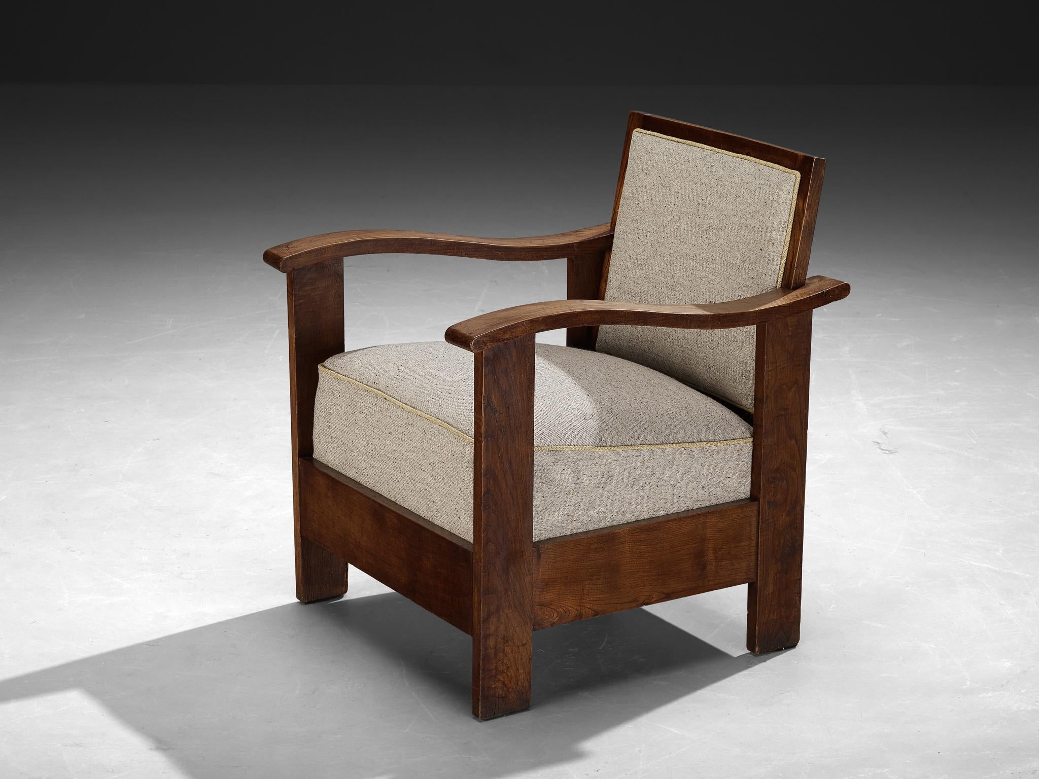 Josep Palau Oller Spanish Pair of Armchairs in Oak