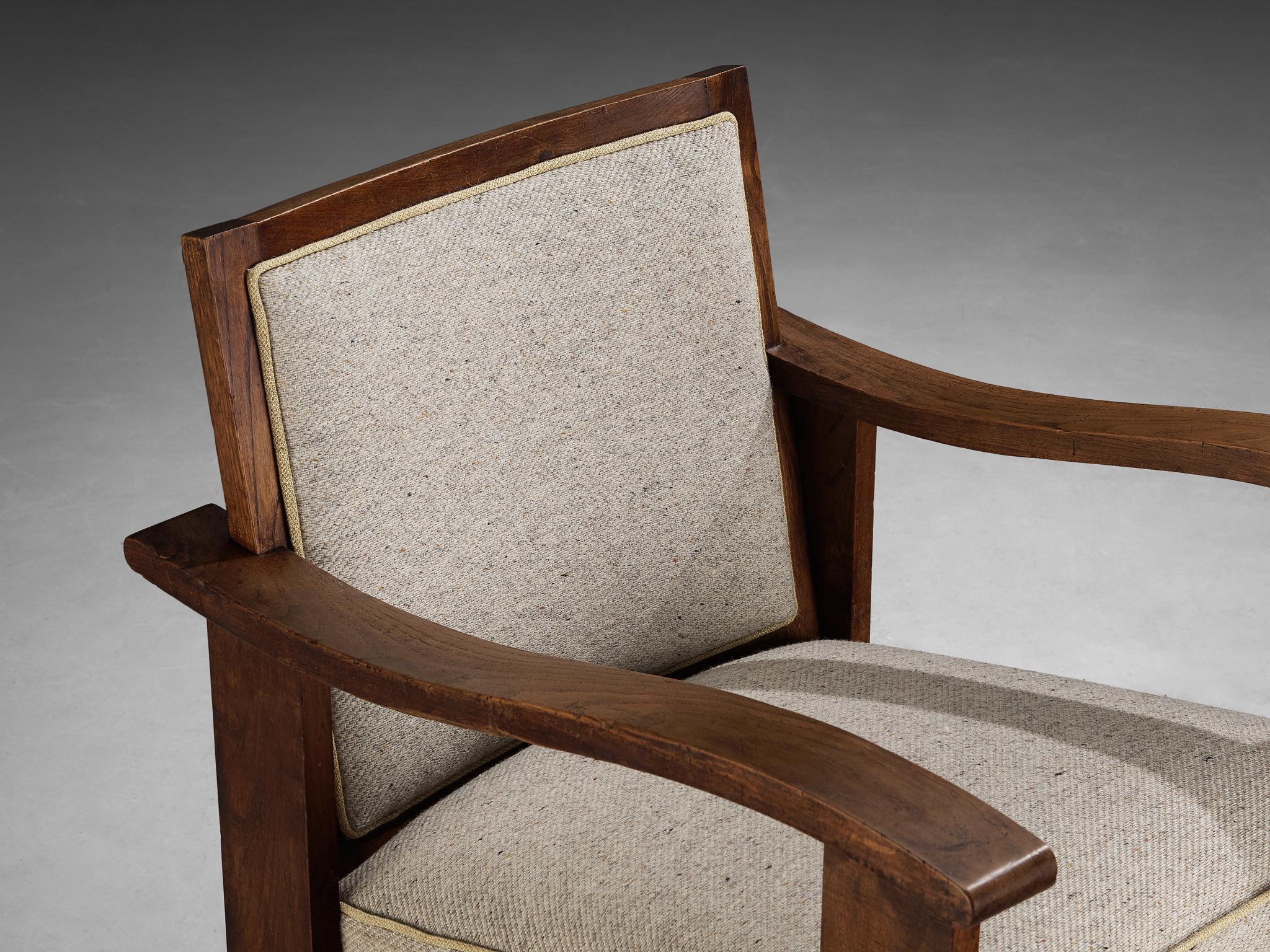 Josep Palau Oller Spanish Pair of Armchairs in Oak