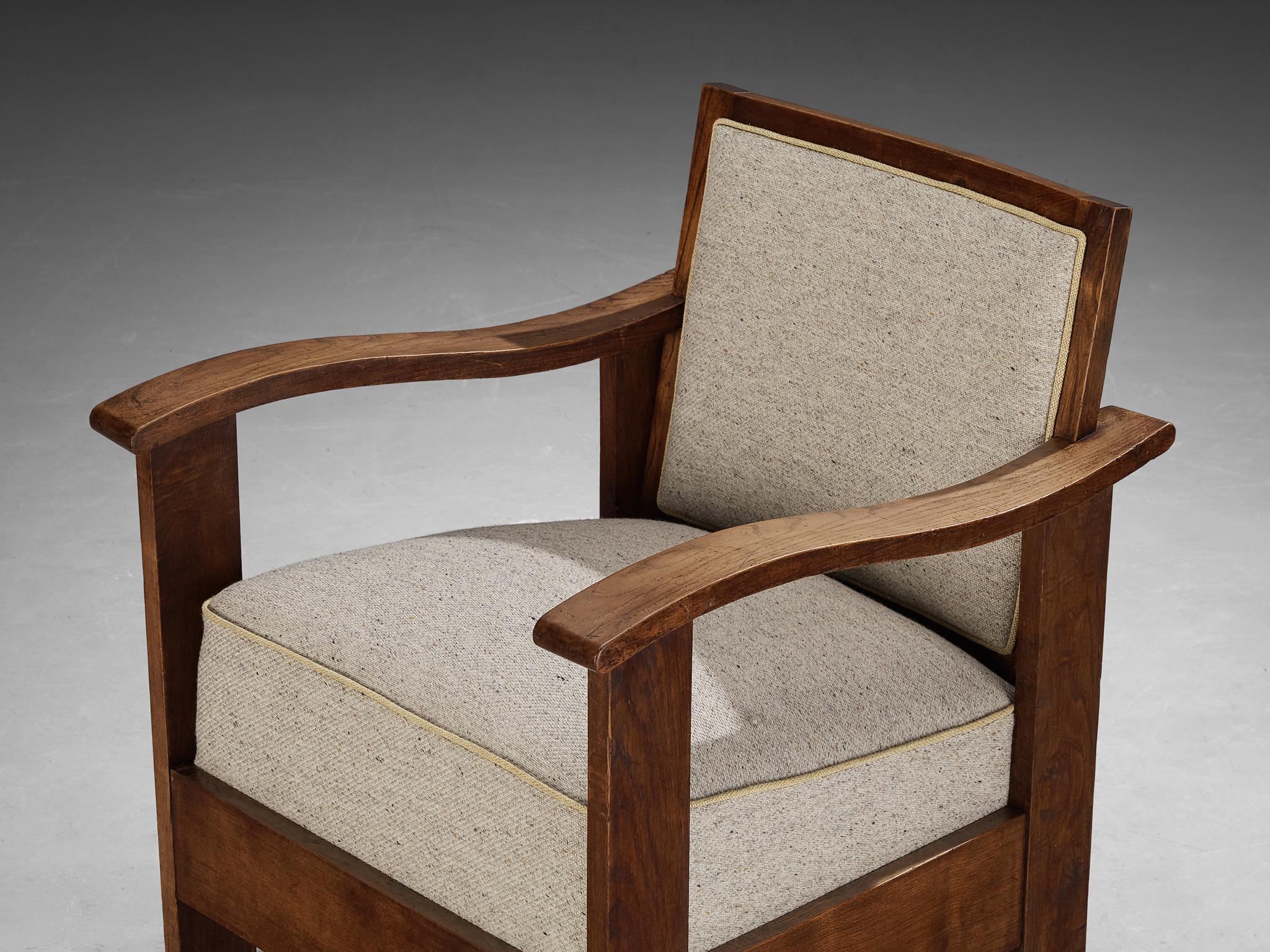 Josep Palau Oller Spanish Pair of Armchairs in Oak