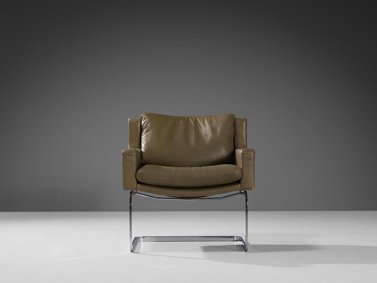 Robert Haussmann for De Sede Pair of 'DS-201' Armchairs in Leather