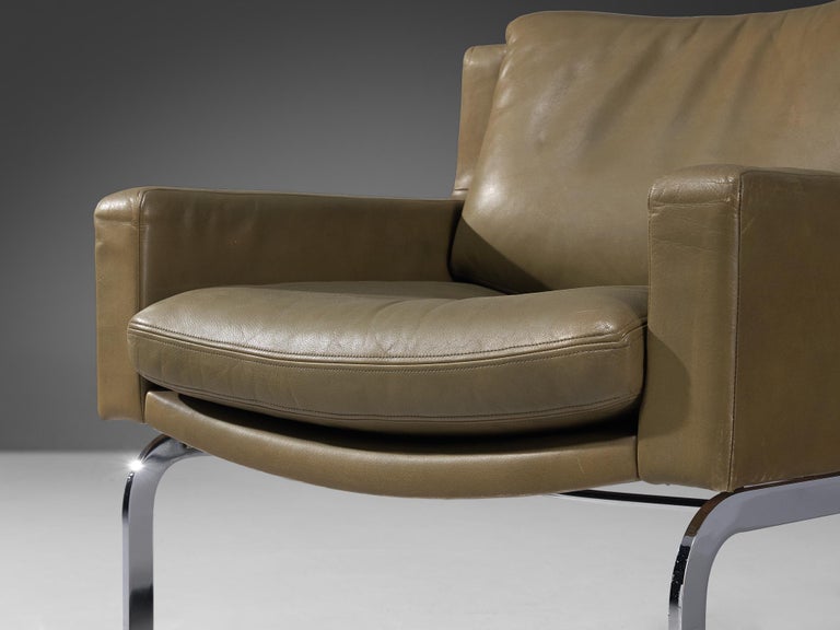 Robert Haussmann for De Sede Pair of 'DS-201' Armchairs in Leather