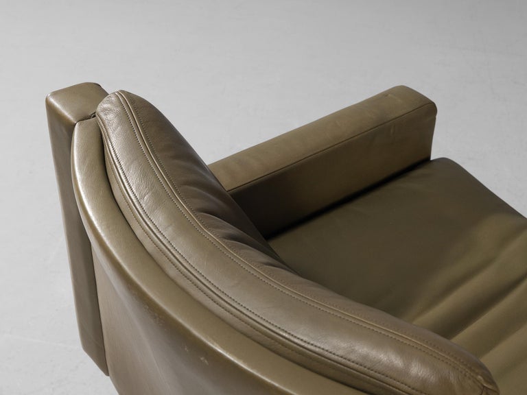 Robert Haussmann for De Sede Pair of 'DS-201' Armchairs in Leather