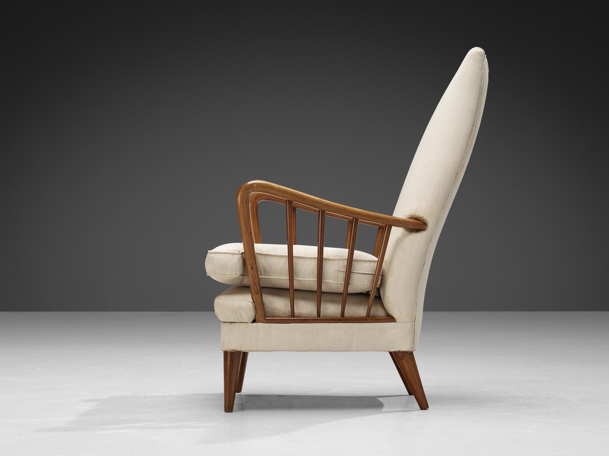 Osvaldo Borsani Lounge Chair in Walnut