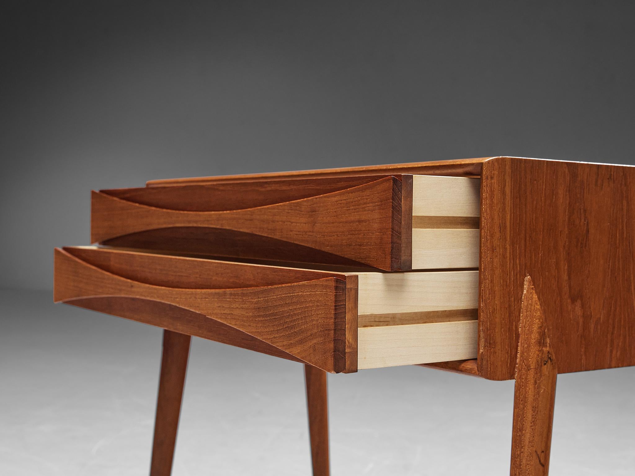 Rimbert Sandholt for Ateljé Glas & Trä Pair of Night Stands in Teak