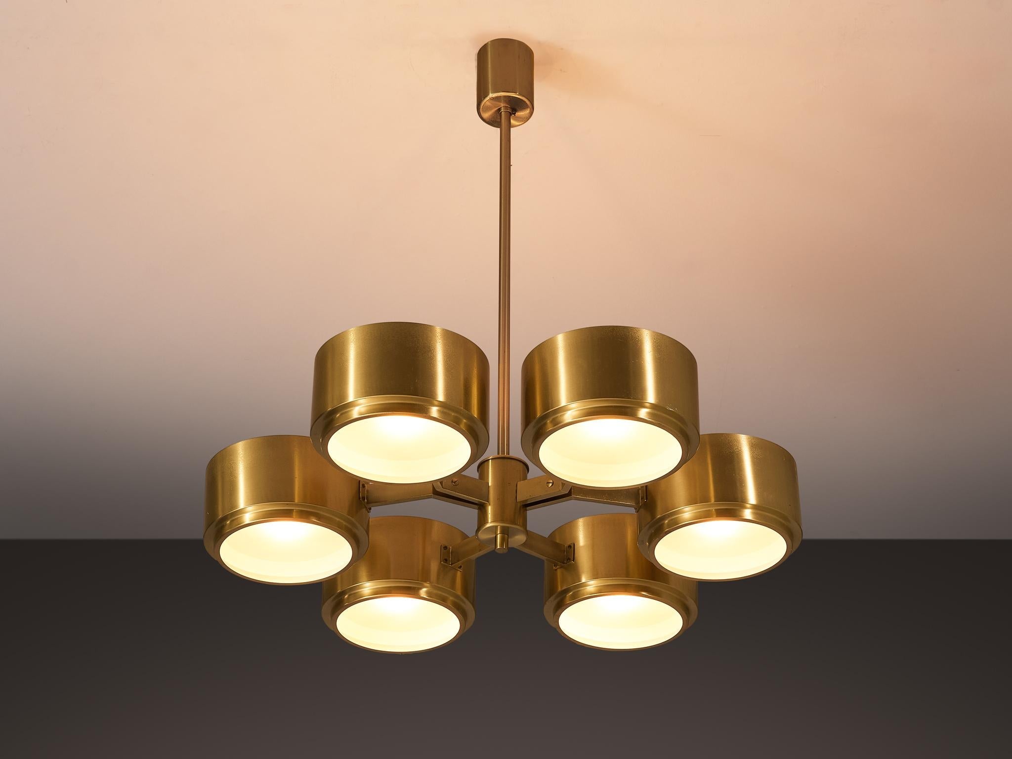 Hans-Agne Jakobsson Chandelier in Brass