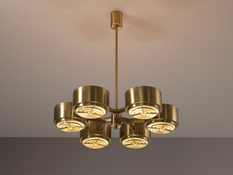 Hans-Agne Jakobsson Chandelier in Brass