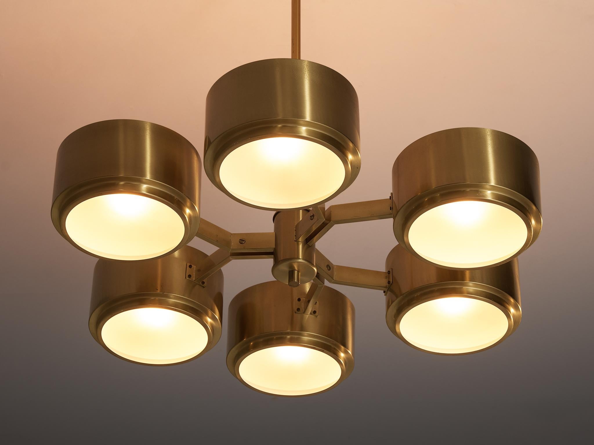 Hans-Agne Jakobsson Chandelier in Brass