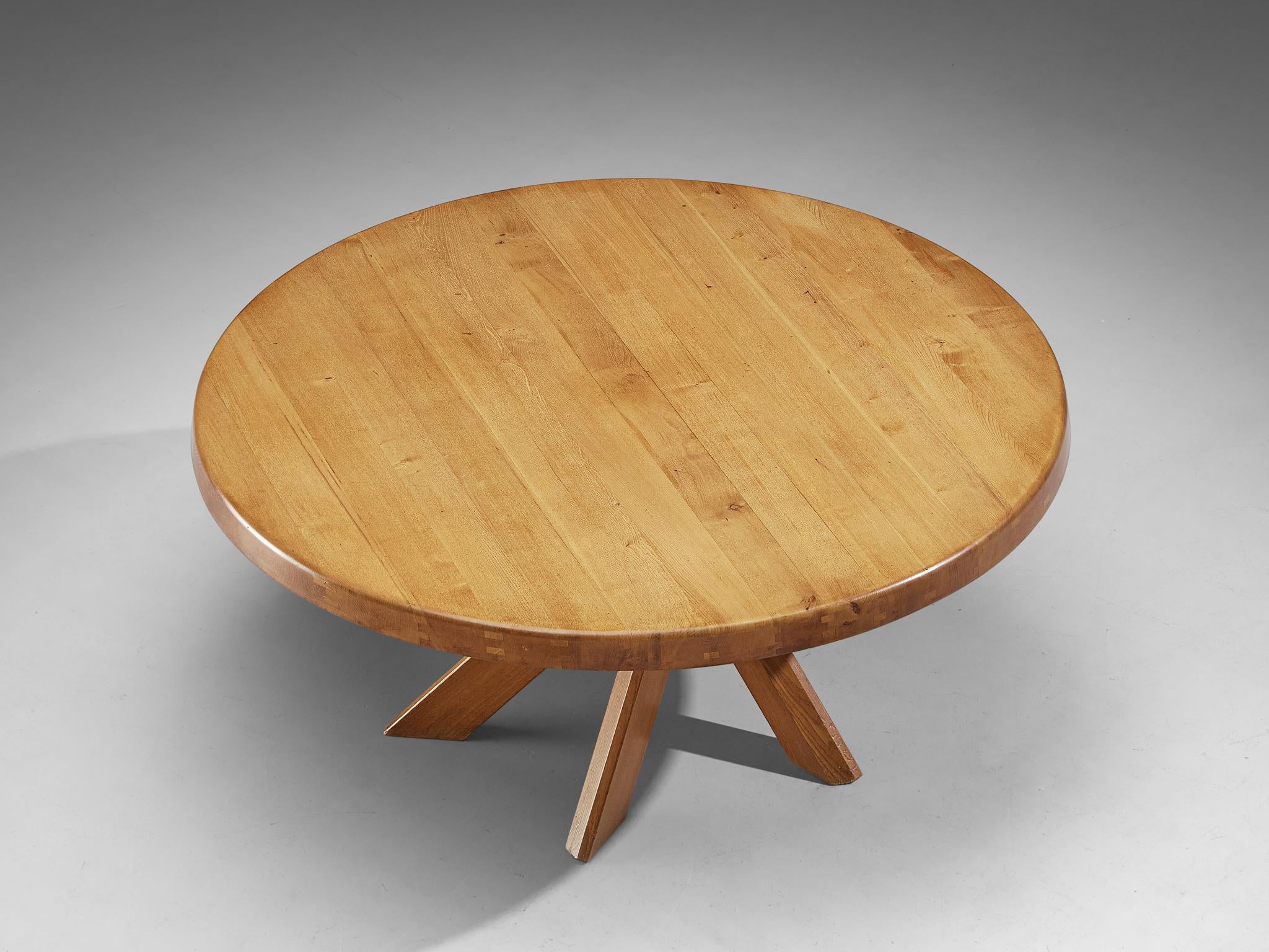 Early Pierre Chapo 'Sfax' T21E Dining Table in Solid Elm 160cm/62.99in.