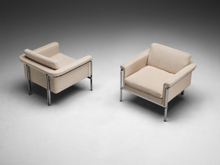 Horst Brüning for Kill International Lounge Chairs in Creme Upholstery