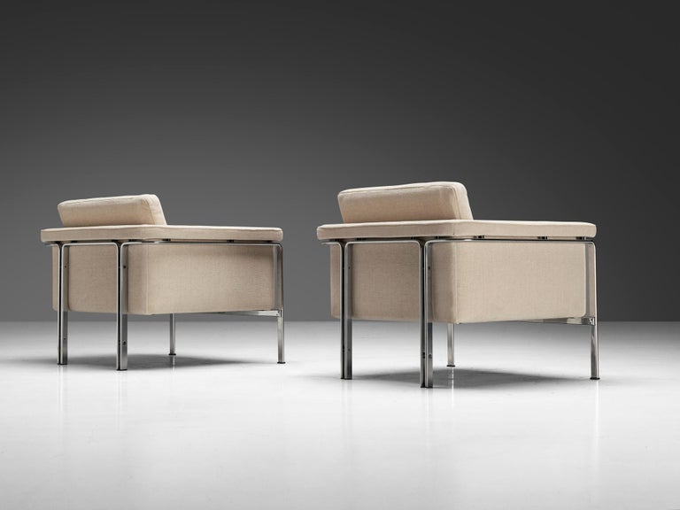 Horst Brüning for Kill International Lounge Chairs in Creme Upholstery