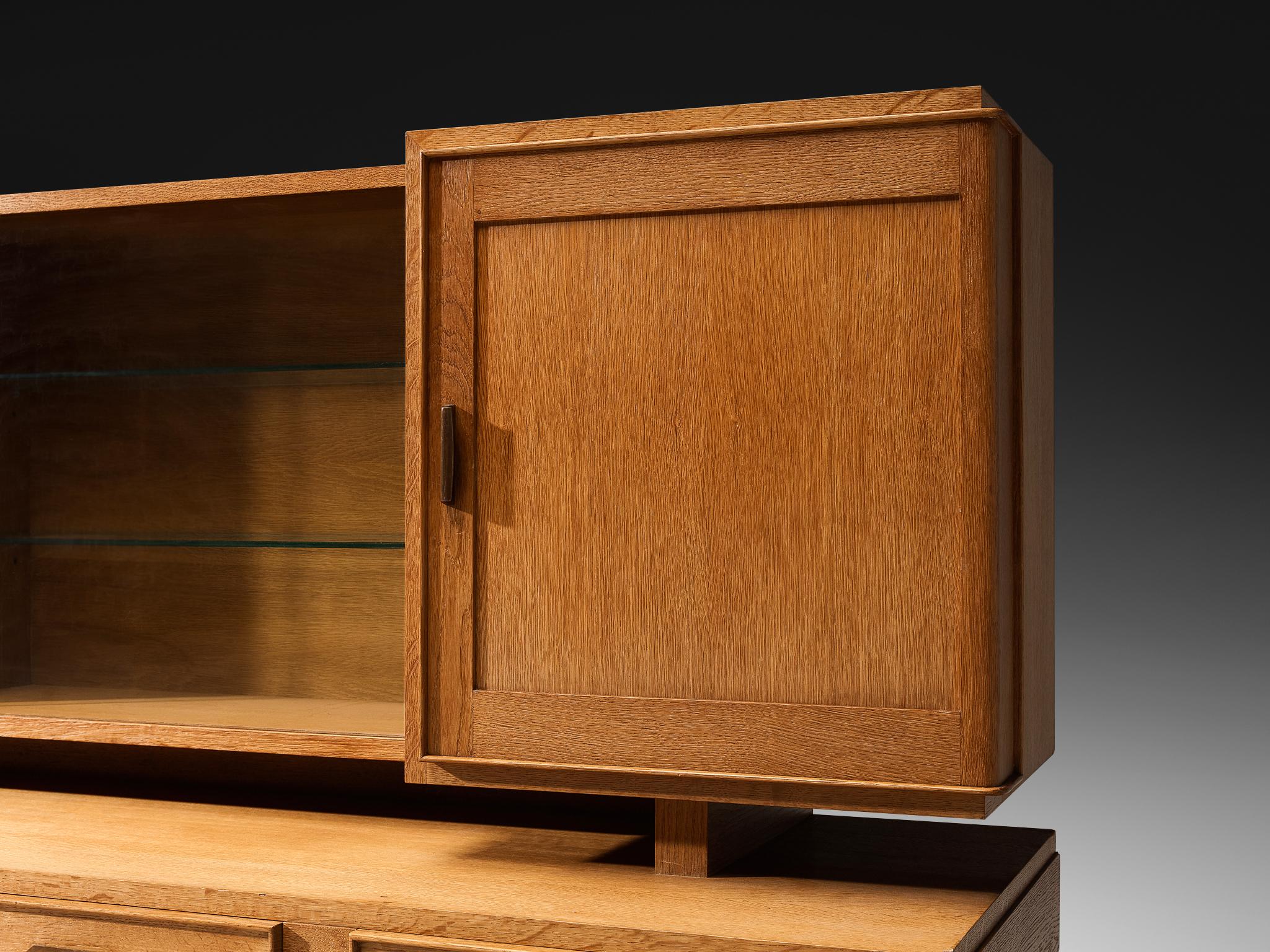 Maurice Pré Cabinet in Solid Oak and Brass