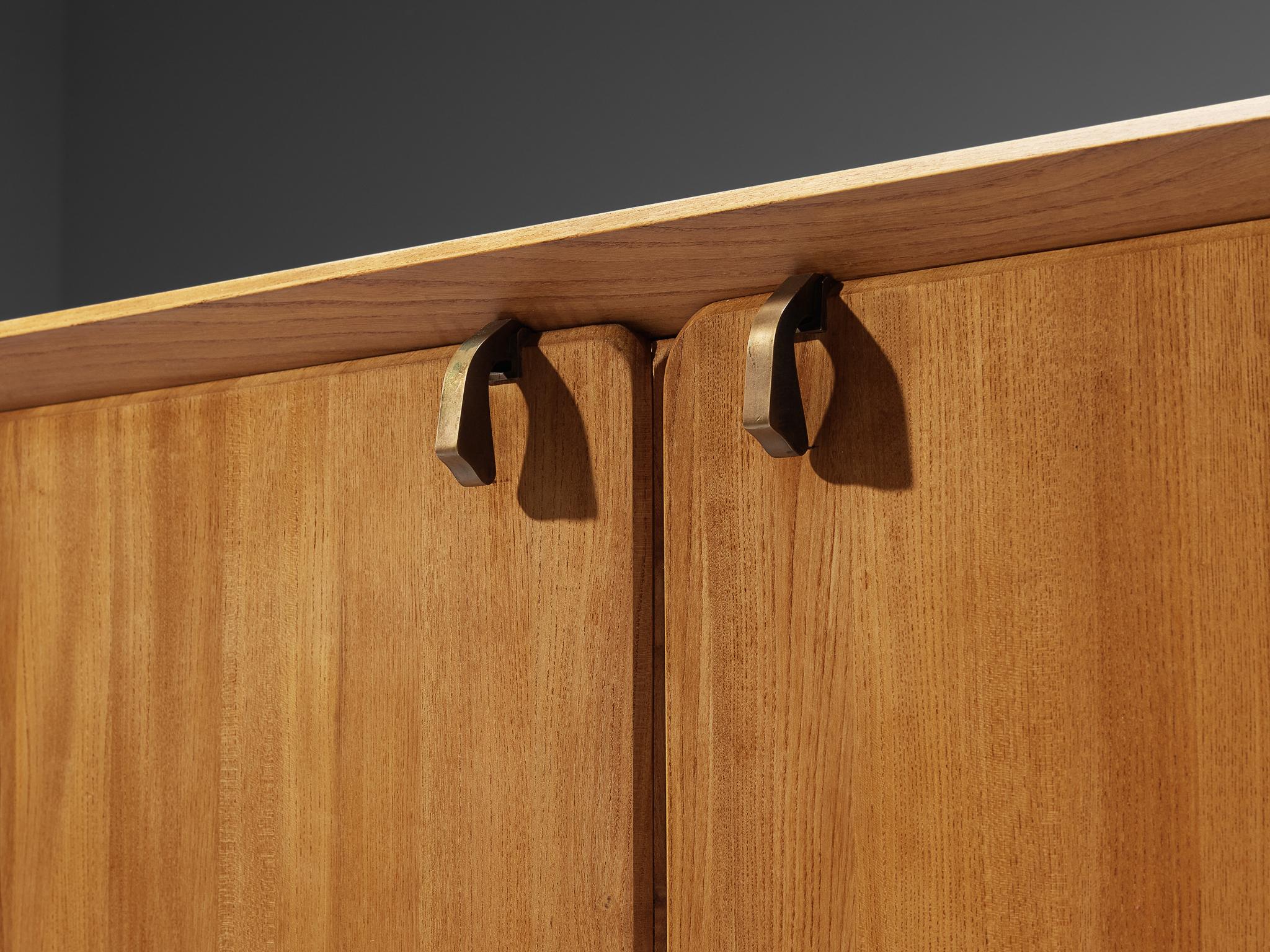 Early Pierre Chapo 'R28' Sideboard in Solid Elm and Brass