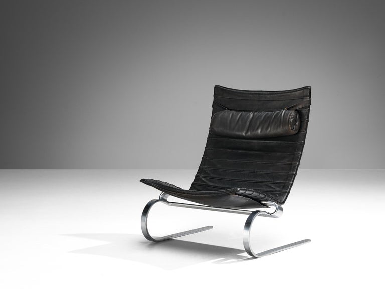 Poul Kjærholm for E. Kold Christensen Pair of 'PK20' Lounge Chairs in Leather