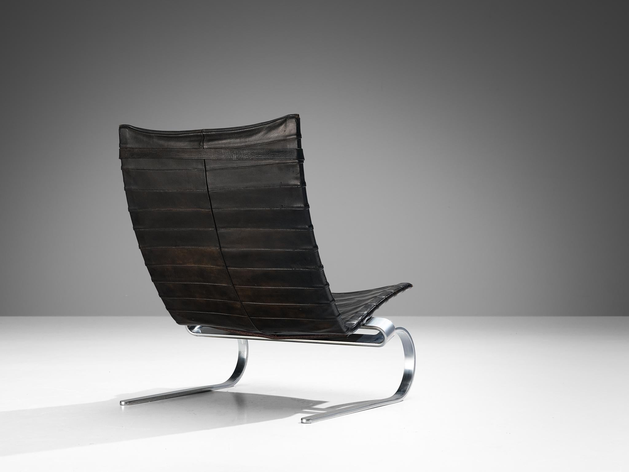 Poul Kjærholm for E. Kold Christensen 'PK20' Lounge Chair in Leather