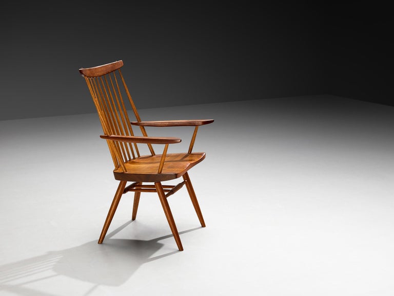 George Nakashima 'New' Armchairs in Walnut and Hickory