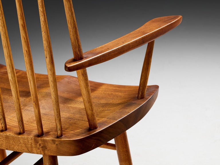 George Nakashima 'New' Armchairs in Walnut and Hickory