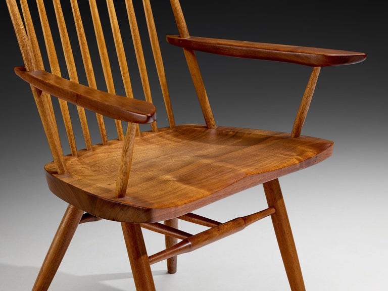 George Nakashima 'New' Armchairs in Walnut and Hickory