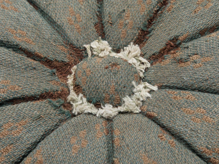 Jindrich Halabala Stool in Decorative Pistache Green Upholstery