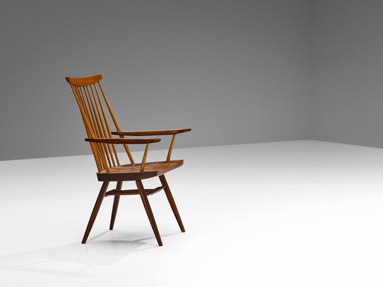 George Nakashima 'New' Armchairs in Walnut and Hickory