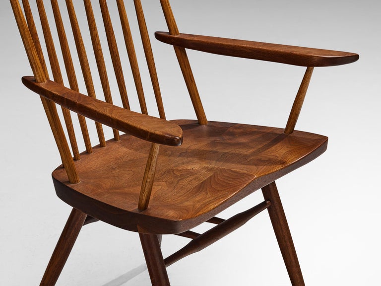 George Nakashima 'New' Armchairs in Walnut and Hickory