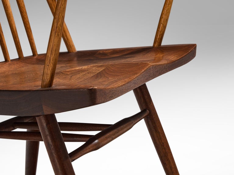 George Nakashima 'New' Armchairs in Walnut and Hickory