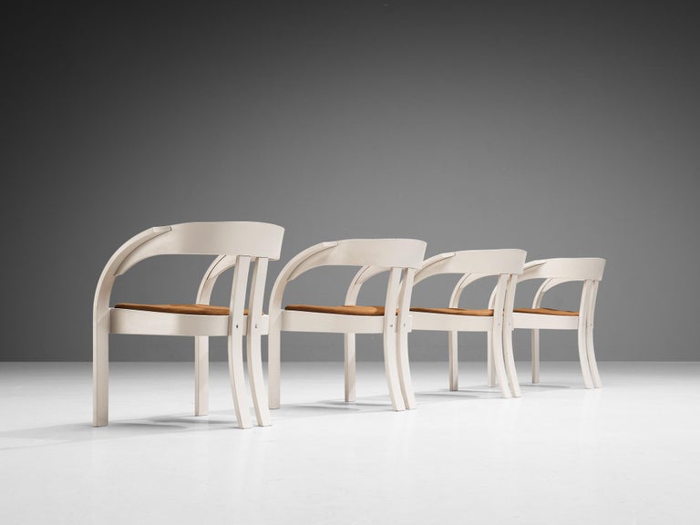 Giovanni Battista Bassi for Poltronova Set of Four 'Elisa' Armchairs