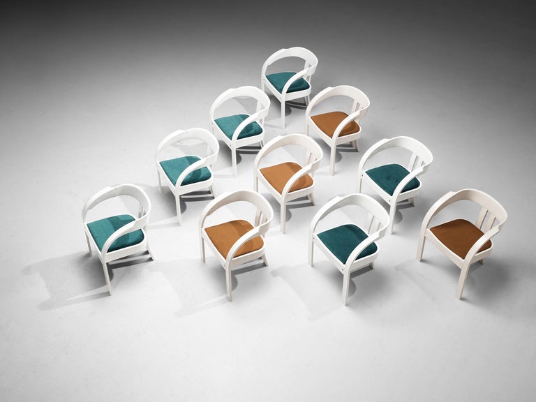 Giovanni Battista Bassi for Poltronova Set of Ten 'Elisa' Armchairs