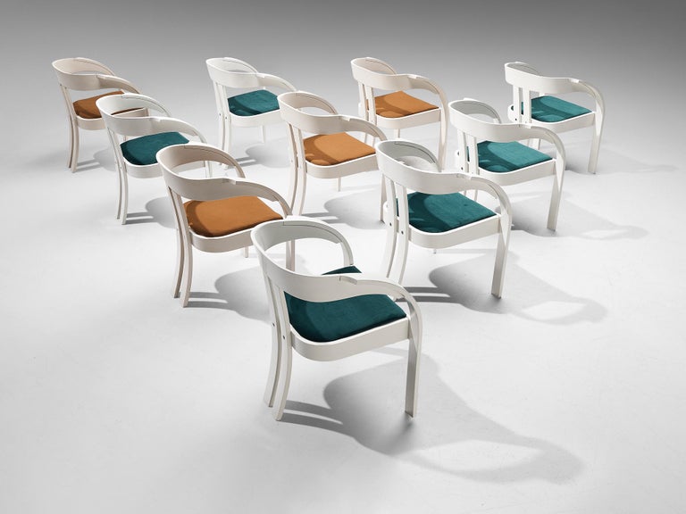 Giovanni Battista Bassi for Poltronova Set of Ten 'Elisa' Armchairs