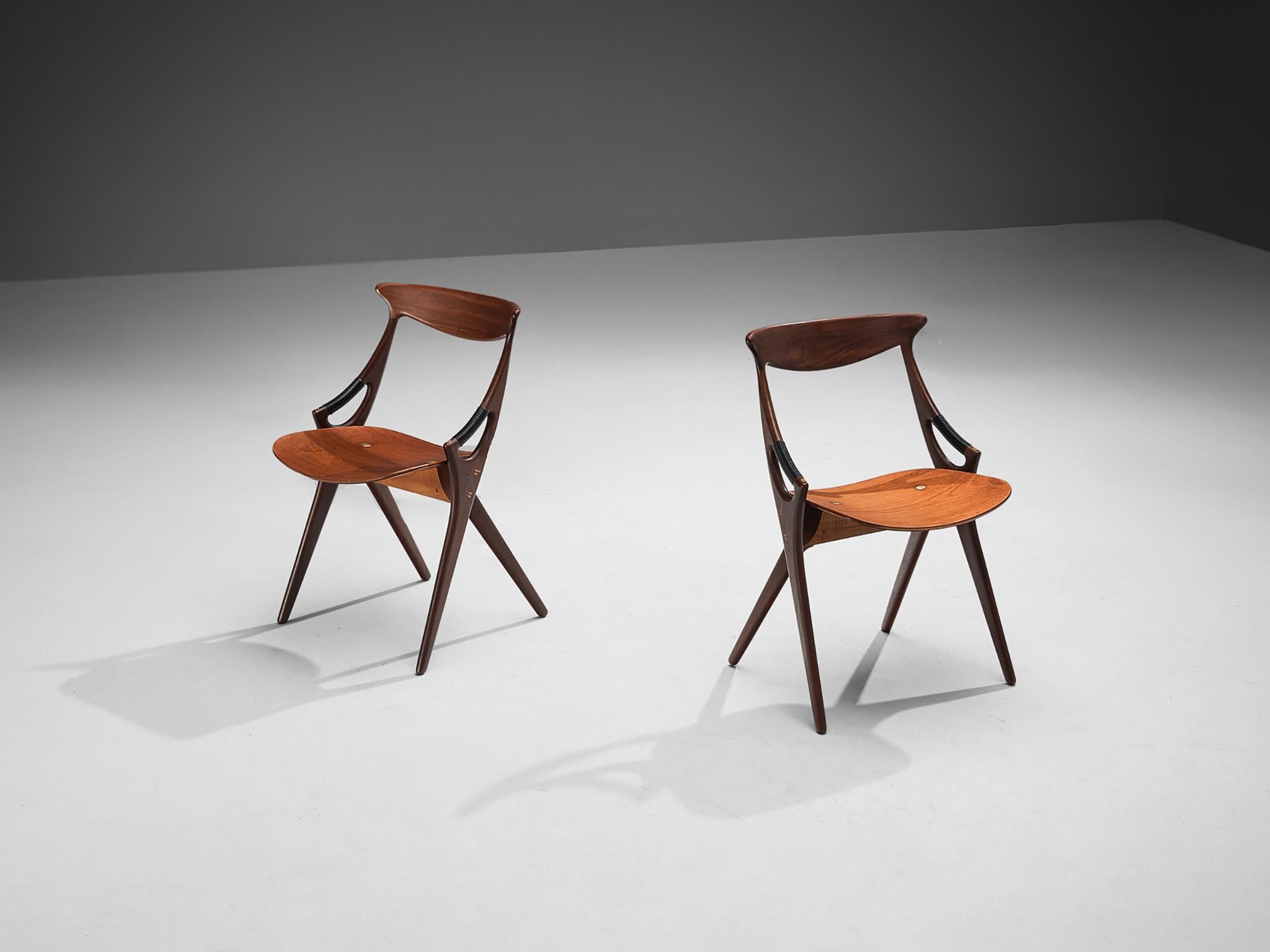 Arne Hovmand-Olsen Pair of Dining Chairs in Teak