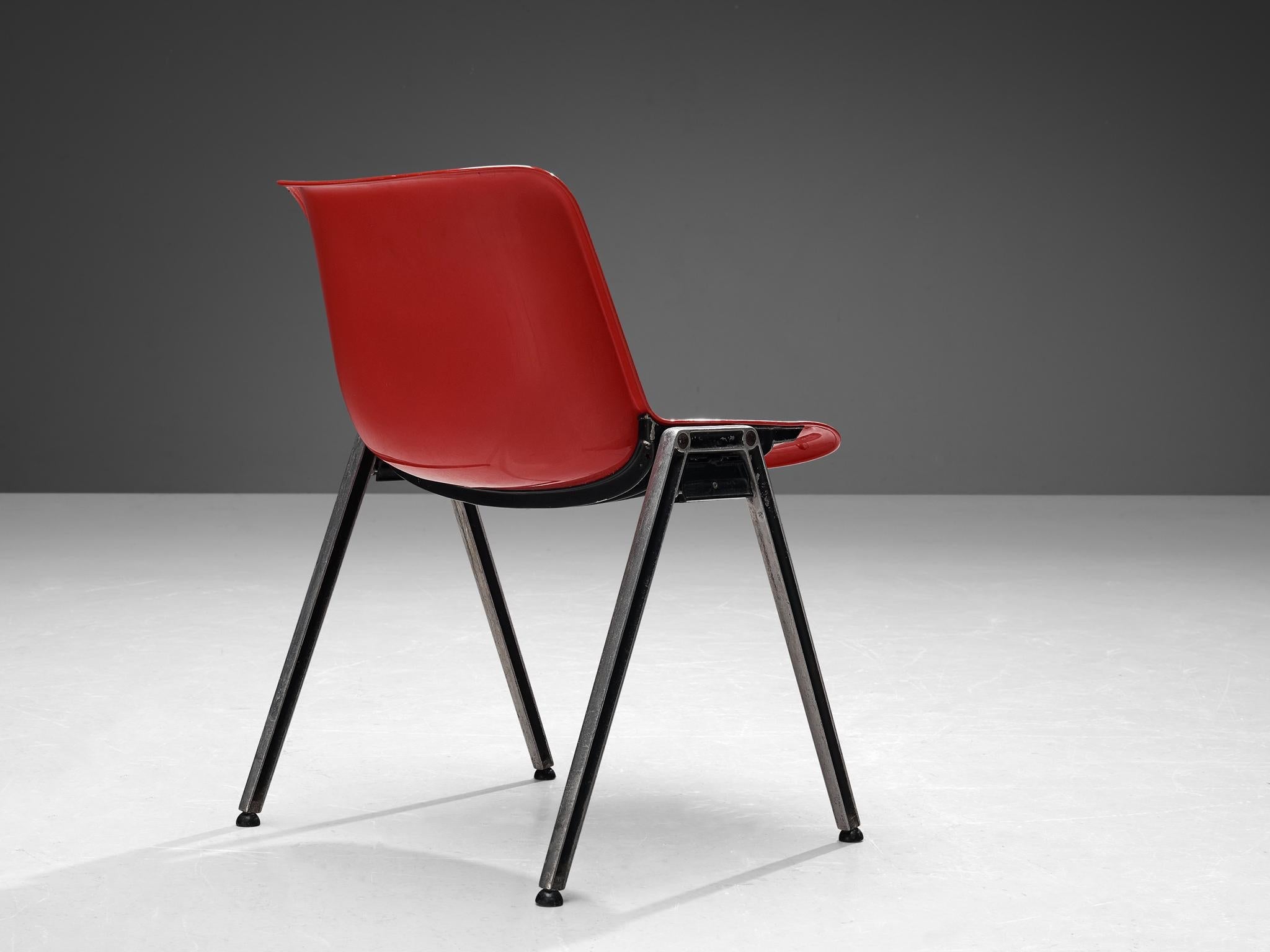 Centro Progetti Tecno Stackable ‘Modus’ Chairs in Red