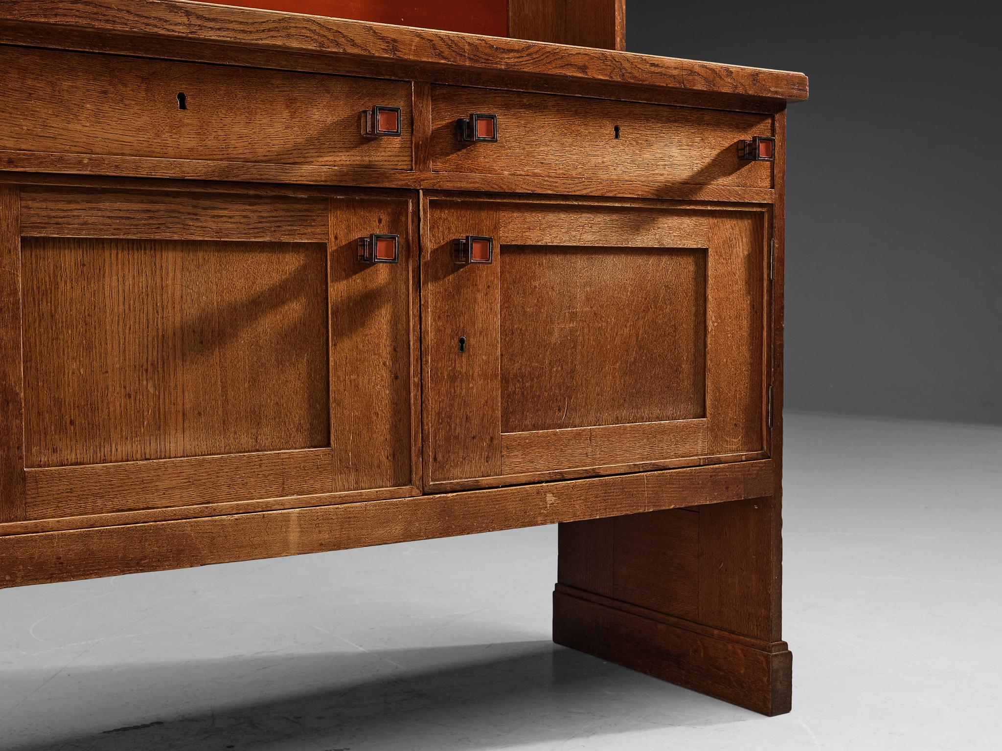 Hendrik Wouda for H. Pander & Zonen Red Cabinet in Oak and Coromandel