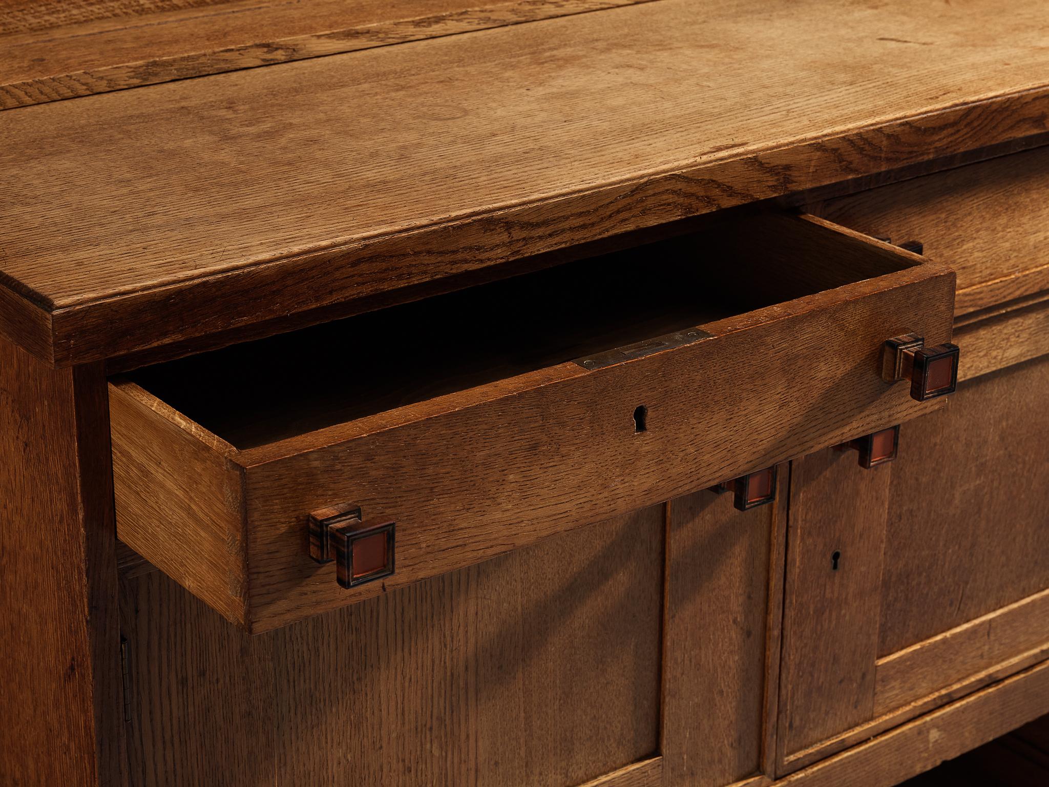 Hendrik Wouda for H. Pander & Zonen Red Cabinet in Oak and Coromandel