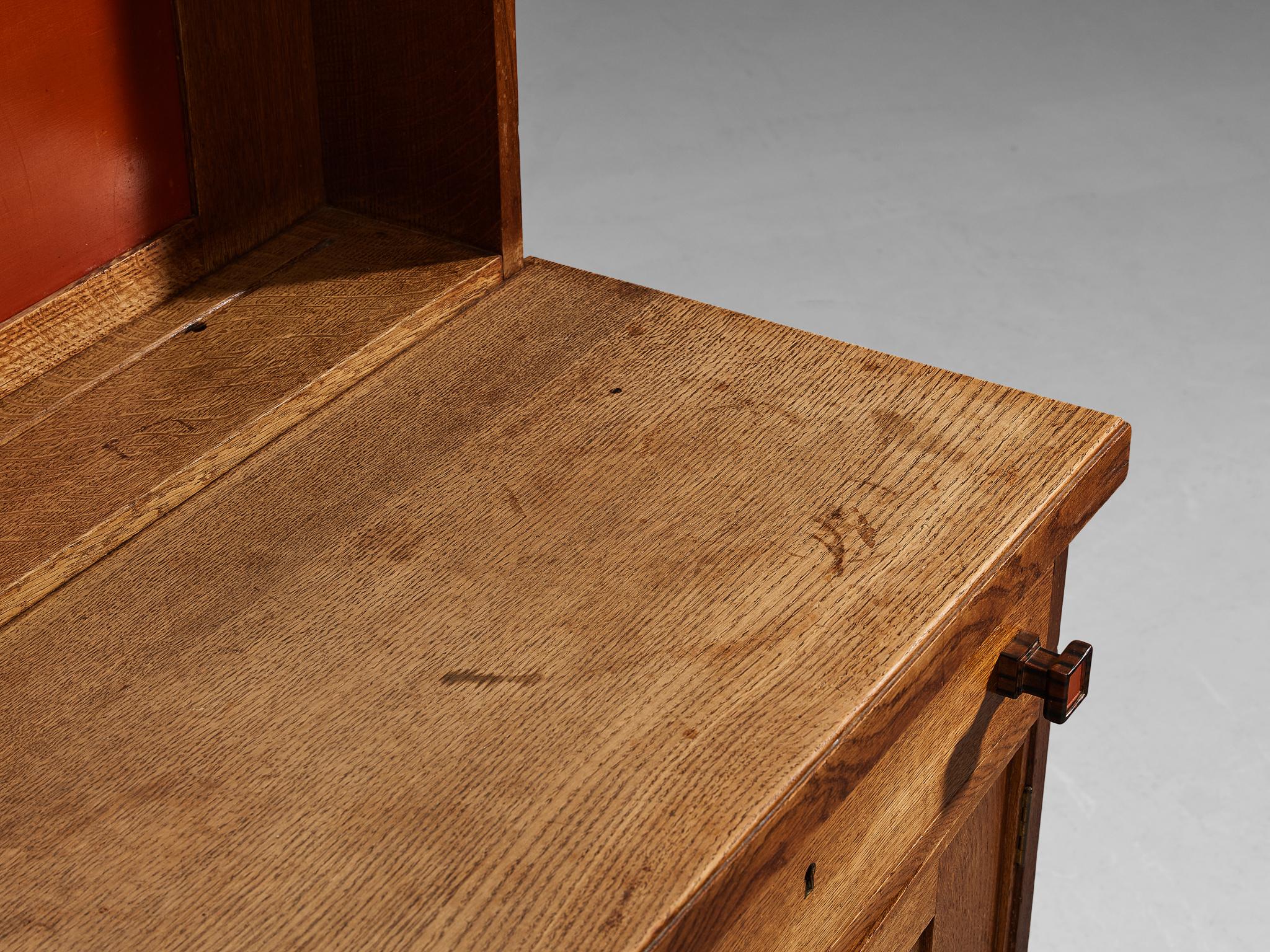 Hendrik Wouda for H. Pander & Zonen Red Cabinet in Oak and Coromandel