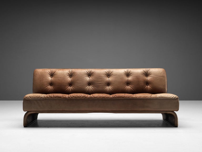 Johannes Spalt for Wittmann 'Constanze' Sofa in Cognac Leather