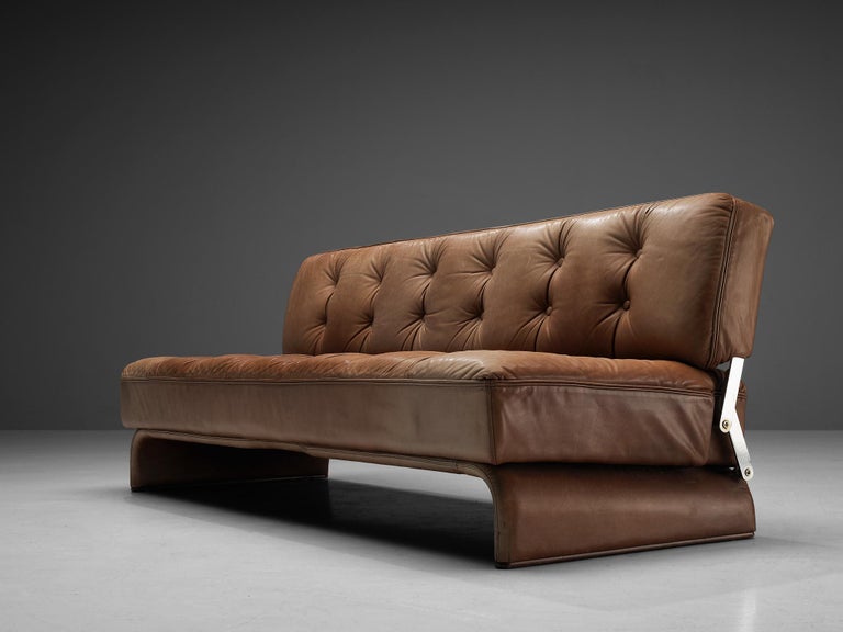 Johannes Spalt for Wittmann 'Constanze' Sofa in Cognac Leather