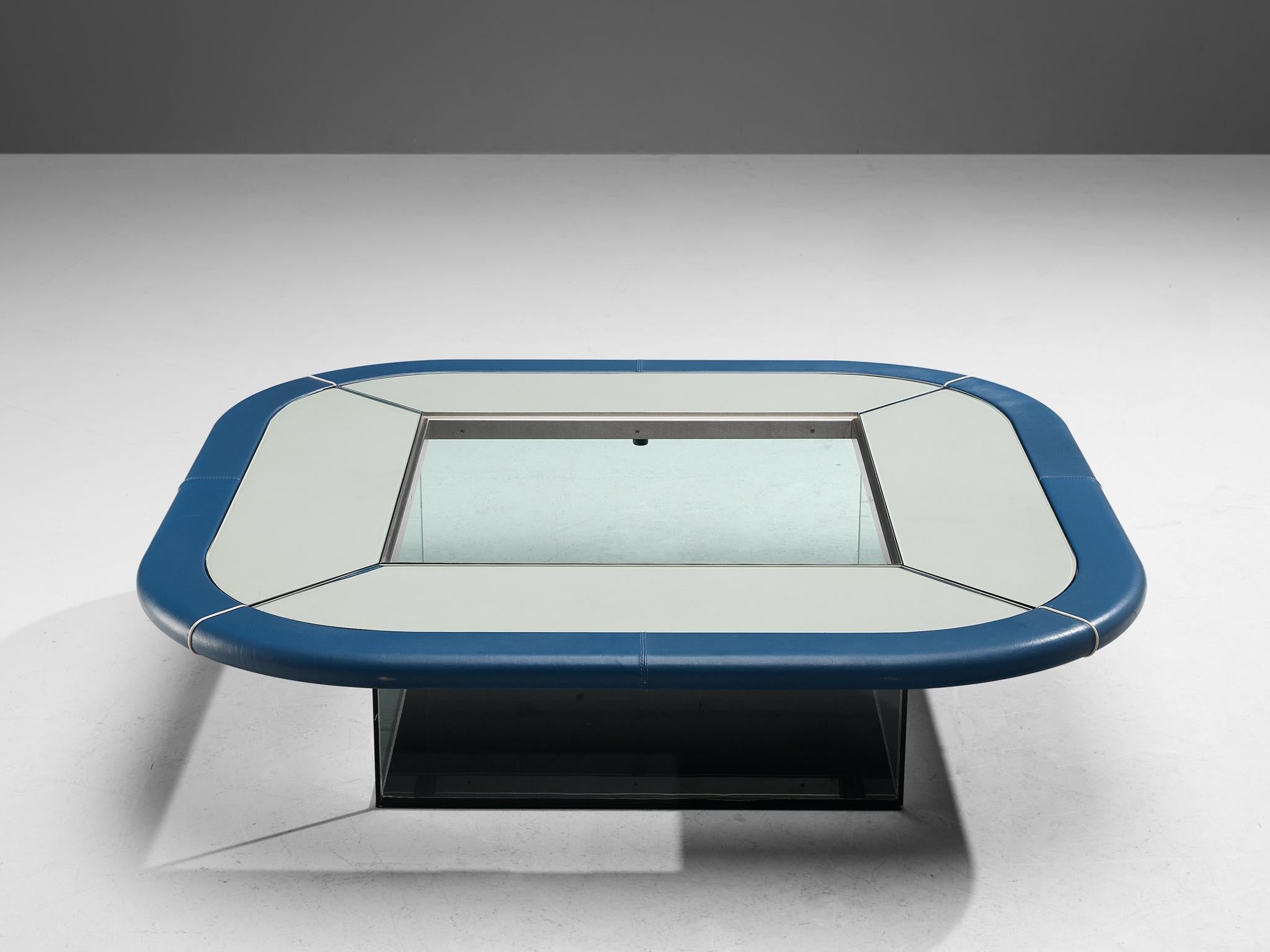 Carlo Bartoli for Rossi di Albizzate 'Bogo' Coffee Table in Leather