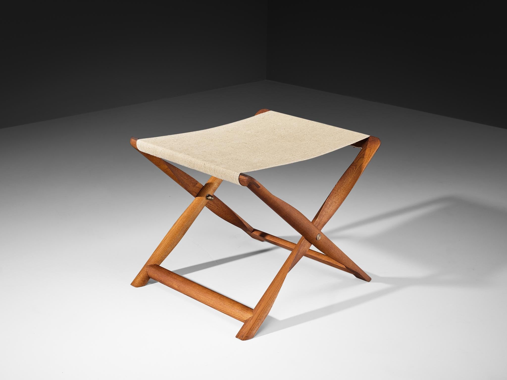 Kaare Klint for Rud. Rasmussens Snedkekier Folding Stool with Tray Table