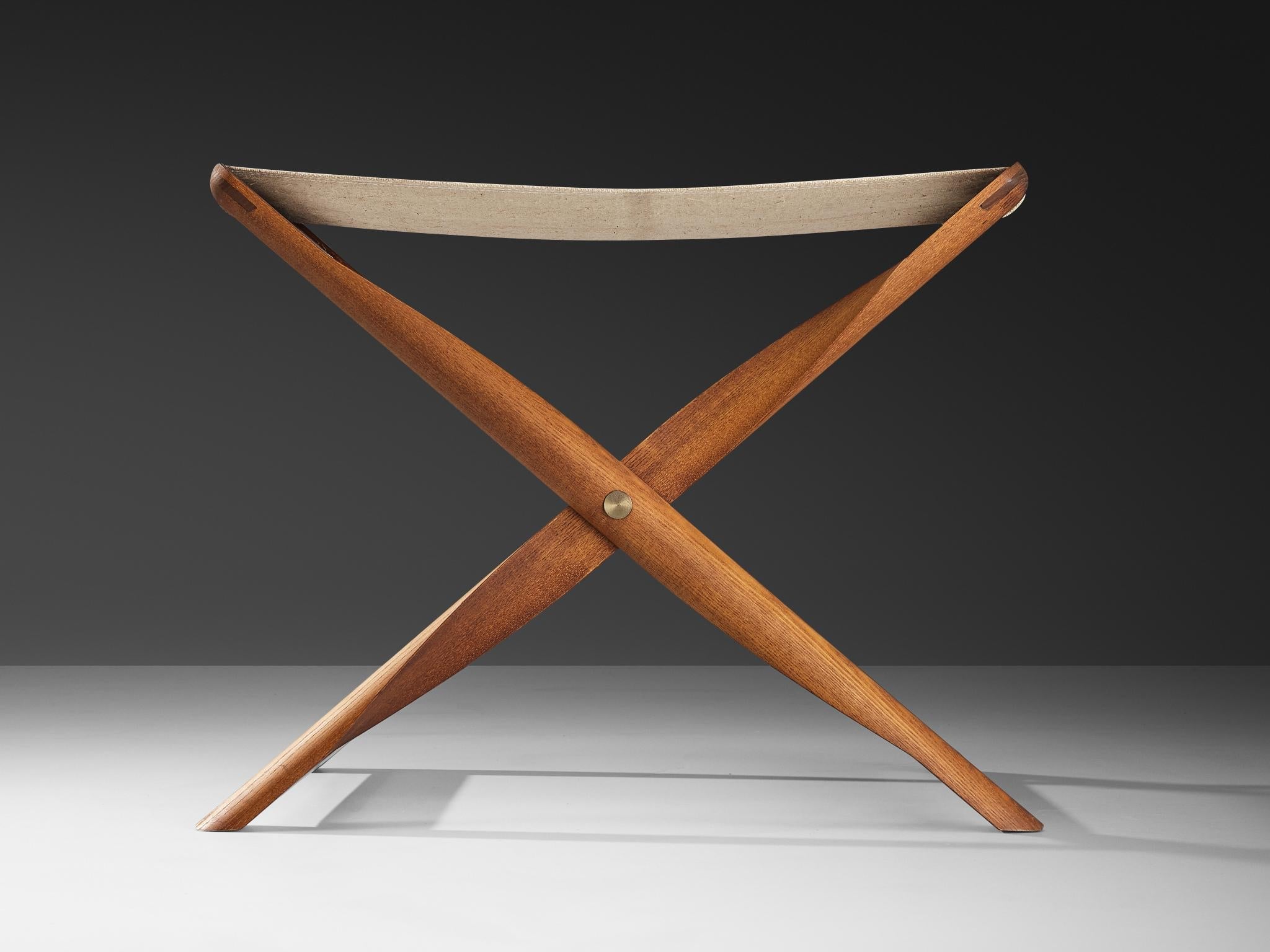 Kaare Klint for Rud. Rasmussens Snedkekier Folding Stool with Tray Table