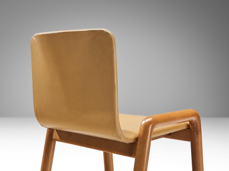 Guido Faleschini for I4 Mariani Set of Six 'Dilos' Dining Chairs in Leather