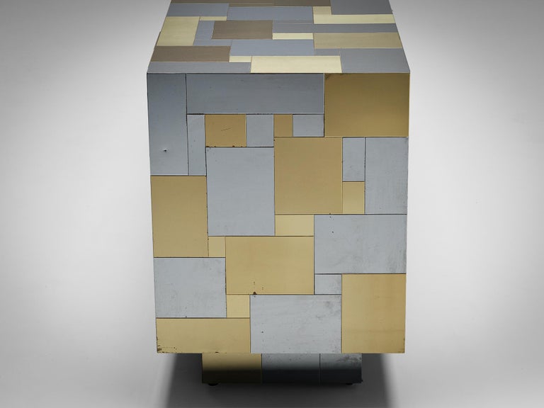 Paul Evans for Directional ‘Cityscape' PE280 Sideboard in Steel and Brass