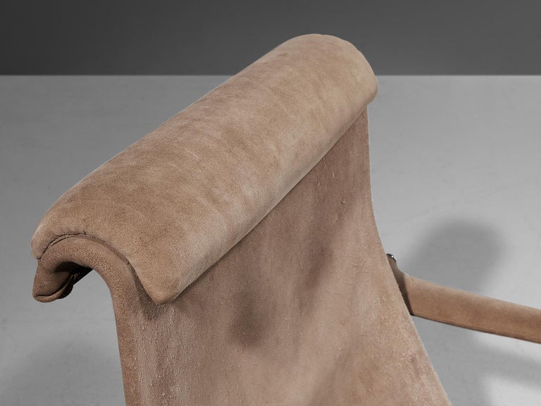 Hans Könecke for Tecta Lounge Chair in Brown Suede