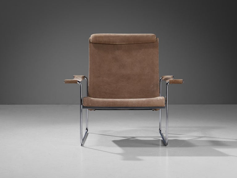 Hans Könecke for Tecta Lounge Chair in Brown Suede