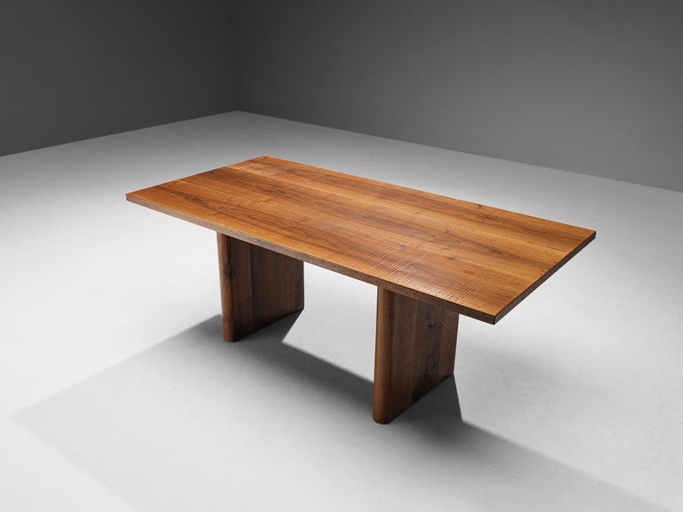 Giuseppe Rivadossi for Officina Rivadossi Table in Walnut and Iron