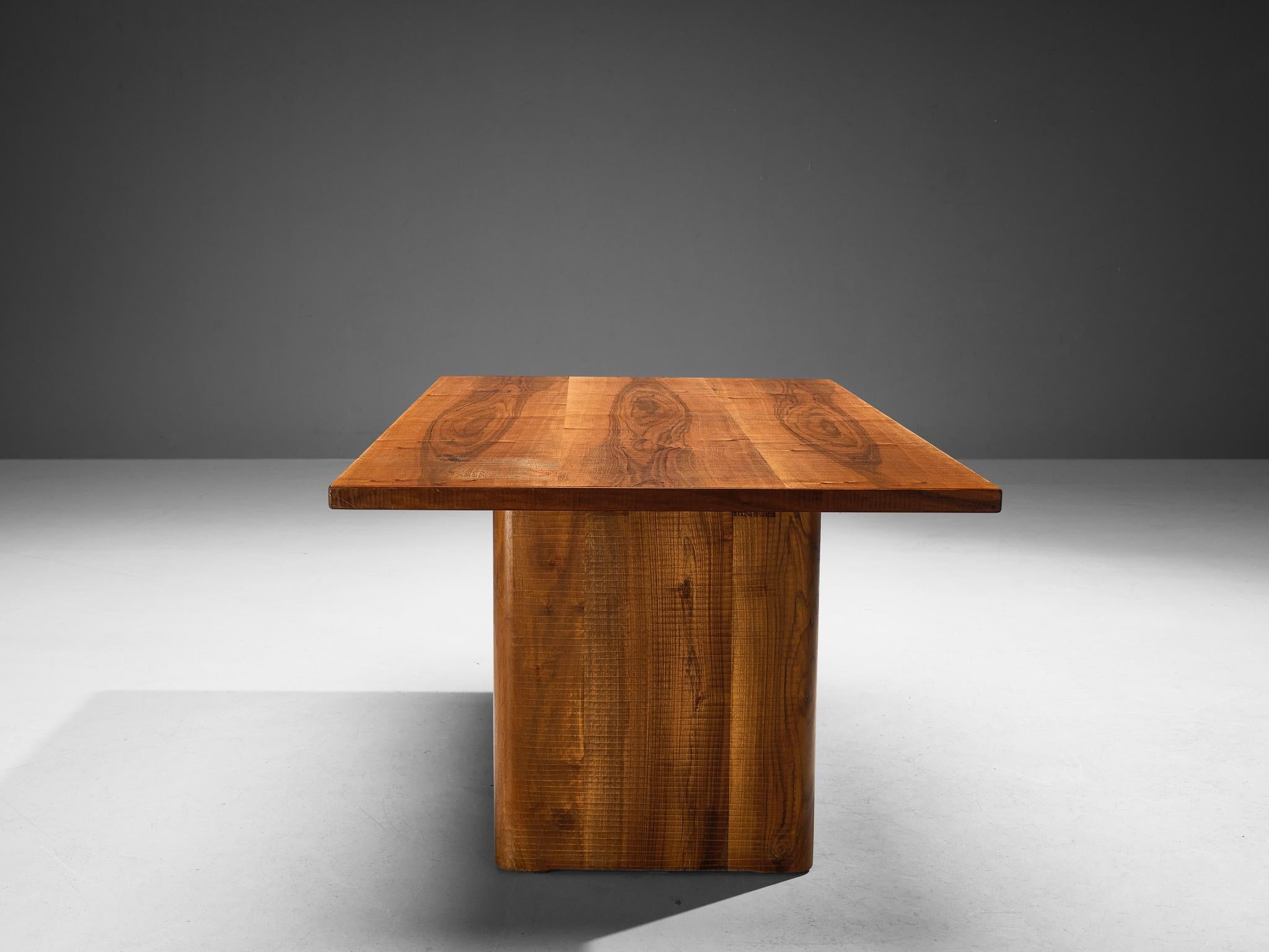 Giuseppe Rivadossi for Officina Rivadossi Writing Desk in Walnut and Iron